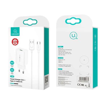 kit-cargador-cable-t48-1xusb-qc3-0-type-c-1-metro-blanco